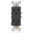 15A Duplex Outlet/receptacle, Self-grounding (Black)