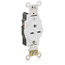 15A Single Receptacle/outlet, Self-grounding, Back/Side Wire (White)