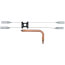1/2" PEX Crimp Water Closet Rough In Kit w/ 6" Stub Out Elbow, 1 Lock Block for 16" Stud Bays
