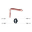 1/2" PEX Crimp Shower Riser Elbow Rough In Kit w/ 1 Lock Block for 16" Stud Bays