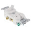 Single-Pole Combination Single Toggle Switch & Single Receptacle, 15A - White (120/125V)