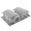 OxBox Washing Machine Outlet Box w/ Mini-Rester Water Hammer Arresters Standard Pack - 1/2" Expansion PEX (No Lead)