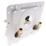 1/2" F1960 PEX Inlet x 3/4" Male Hose Thread OmniPanel Dual Valve Access Panel w/ Water Hammer Arresters