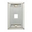 Stainless Steel Quickport, Wallplate, Single-Gang, 1-port, w/ ID Windows