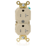 Duplex Receptacle Outlet, Extra  Tamper-Resistant, Smooth Face, 20A, 125V Back or Side Wire, NEMA 5-20R, 2-Pole, 3-Wire, Self-Grounding (Ivory)