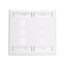 Dual-Gang Quickport, Wallplate w/ ID Windows, 6-port (White)