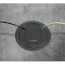 6" Evolution Surface Style Poke-Thru Device, Pre-Wired Dual Service, 3 Outlets (Gray)