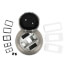 6" Evolution Surface Style Poke-Thru Device, Pre-Wired Dual Service, 3 Outlets (Satin Nickel)