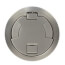 6" Evolution Surface Style Poke-Thru Device, Pre-Wired Dual Service, 3 Outlets (Satin Nickel)