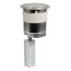 6" Evolution Surface Style Poke-Thru Device, Pre-Wired Dual Service, 3 Outlets (Satin Nickel)