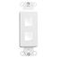 Antimicrobial Treated Quickport, Decora Multimedia Insert, 2 Ports (White)