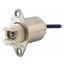 R7s RX7s Base, Plunger, Keyless, Incandescent, Unglazed Porcelain Lampholder, Flange Mount, Single Circuit, Back Wired (White)