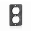 Coverplate, Standard, Single-Gang, Thermoplastic, Duplex Receptacle (Black)