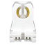 Medium G13 Base, Bi-pin, Linear Fluorescent Lampholder, Low Profile, Slide-on, Turn-type, Quick-connect 18awg Solid Or Str Tinned (White)