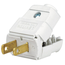 15A Polarized Plug, Non-grounding (White)