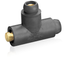 18 Series Single Pole Cam Type Adapter, Tapping Tee, Female-Female-Male, 400A Max (Black)
