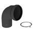 6" PolyPro 90° Black UV Resistant Elbow w/ LB2