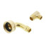 72" Braided Stainless Steel Dishwasher Connector w/ 2 MIP Elbows (3/8" x 3/8" Compression Thread)