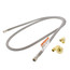 72" Braided Stainless Steel Dishwasher Connector w/ 2 MIP Elbows (3/8" x 3/8" Compression Thread)