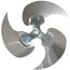 24" Dia 26 Deg 1/2" Ccw 3 Blade Fan, 70-102345-01K