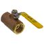 1" Standard Port Threaded Ball Valve w/ Auto Drain & Locking Handle (43 Cv)