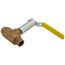 1/2" Solder 2-Piece Ball Valve w/ Stainless Steel Ball & 2-1/4" Stem