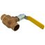 1-1/4" Solder 2-Piece Ball Valve w/ Stainless Steel Ball & 2-1/4" Stem