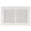 10" x 6" (Wall Opening Size) White Two-Way Steel Sidewall/Ceiling Register (682M Series)
