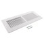 12" x 4" (Wall Opening Size) White Two-Way Steel Sidewall/Ceiling Register (682M Series)