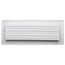 12" x 4" (Wall Opening Size) White Three-Way Steel Sidewall/Ceiling Register (683M Series)