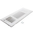 12" x 4" (Wall Opening Size) White Three-Way Steel Sidewall/Ceiling Register (683M Series)