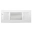 12" x 4" (Wall Opening Size) White Three-Way Steel Sidewall/Ceiling Register (683M Series)