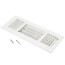 12" x 6" (Wall Opening Size) White Three-Way Steel Sidewall/Ceiling Registers, Pack of 20 (683M Series)