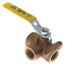 1/2" Standard Port, 3 Way Diversion Threaded Ball Valve (5.4 Cv)