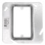 4-11/16" x 5/8" Raised Square Single-Gang Device Cover