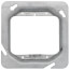 4-11/16" x 3/4" Raised Square 2-Gang Device Cover