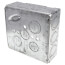 4-11/16" x 1-1/2" Deep Square Box, 1/2" & 3/4" Eccentric Knockouts