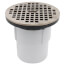 3" or 4" PVC Adjustable General Purpose Drain with 6" Nickel Grate