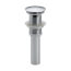 Chrome Metal Drain Assembly for Lavatory Sink - Push Pop-Up Less Overflow