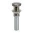 Stainless Metal Drain Assembly for Lavatory Sink - Push Pop-Up Less Overflow
