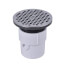 3" x 4" PVC Adjustable General Purpose Drain w/ 6" Chrome Grate