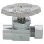 1/2" Nominal Sweat x 3/8" OD Compression Straight Stop Valve - Lead Free (Chrome)
