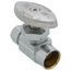 1/2" Nominal Sweat x 3/8" OD Compression Straight Stop Valve - Lead Free (Chrome)