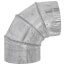 5" Galvanized Adjustable Elbow - 30 Gauge (22.5° to 90°)