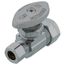 1/2" Nom Compression x 3/8" OD Compression Straight Stop Valve - Lead Free (Chrome)