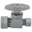 1/2" Nom Compression x 3/8" OD Compression Straight Stop Valve - Lead Free (Chrome)