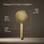 Awaken G110 Four-Function Hand Shower, 2.5 GPM (Moderne Brass), K-72415-Y-2MB