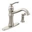 Belfield Spot Resist Stainless 1 Handle Kitchen Faucet, w/ Side Spray, 7245SRS