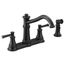 Belfield Matte Black 2 Handle Kitchen Faucet, 7255BL