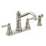 Belfield Spot Resist Stainless 2 Handle Kitchen Faucet, w/ Side Spray, 7255SRS